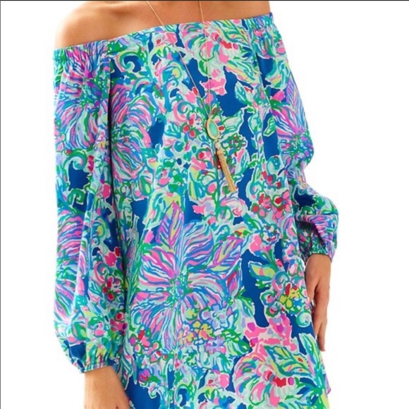Lilly Pulitzer Dresses & Skirts - Adira off the shoulder dress in sea escape